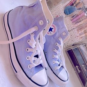 Converse lavender shoes